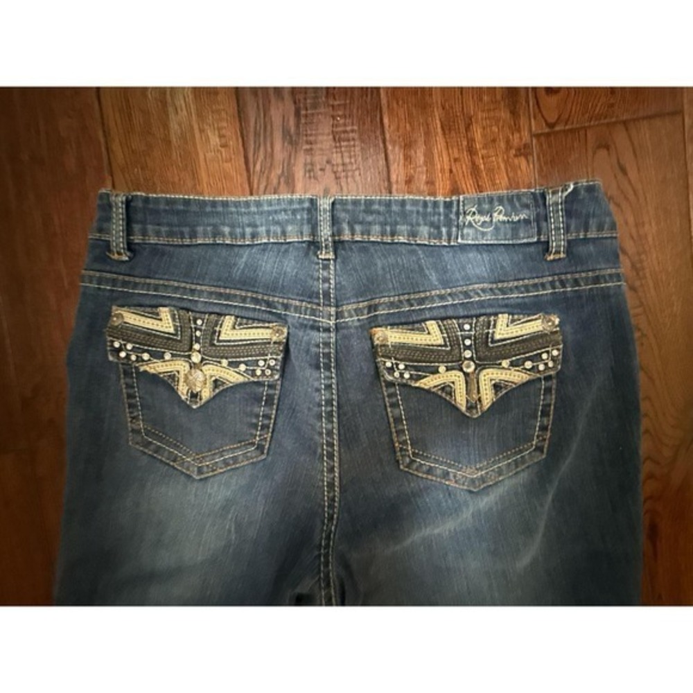 Y2K bootcut jeans- Embroidered Pockets  size 12